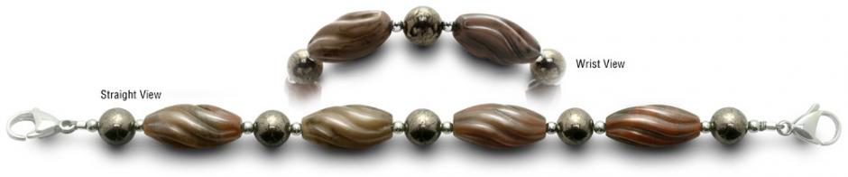Designer Bead Medical Bracelets Swirl Twist 0421