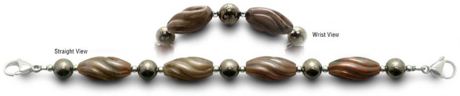 Beaded Medical Bracelets Designer Bead Medical Bracelets Swirl Twist 0421