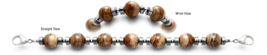 Beaded Medical Bracelet Designer Beaded Medical ID Bracelets Mocha Latte 0444