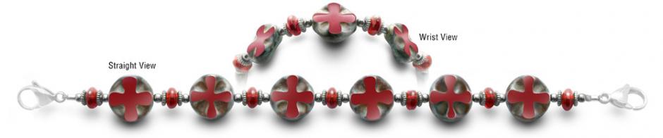 Beaded Medical Bracelet Designer Bead Medical Bracelets Cross Road 0524