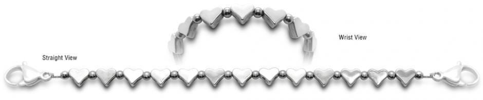 Bead Medical Bracelet Designer Bead Medical ID Bracelets Heart Strings 0651