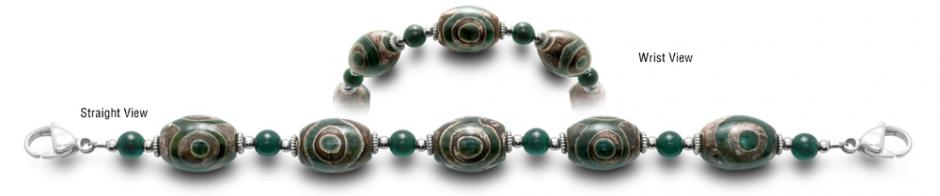 Beaded Medical Bracelet Designer Bead Medical ID Bracelets Irish Eyes 0676