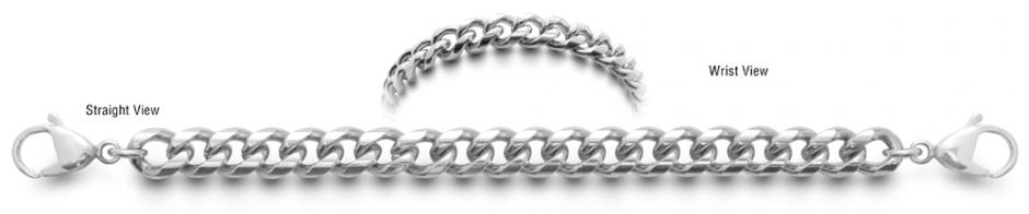 Stainless Bracelet Designer Stainless Medical ID Bracelet Sicurezza 0744
