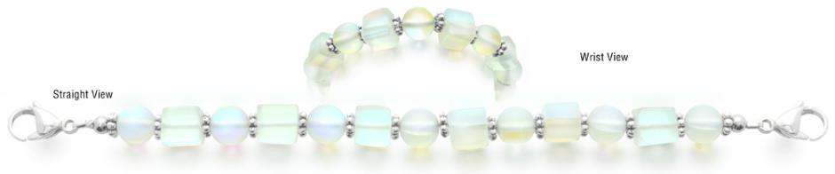 Beaded Medical Bracelets Designer Bead Medical ID Bracelets Rainbow Ice 0752