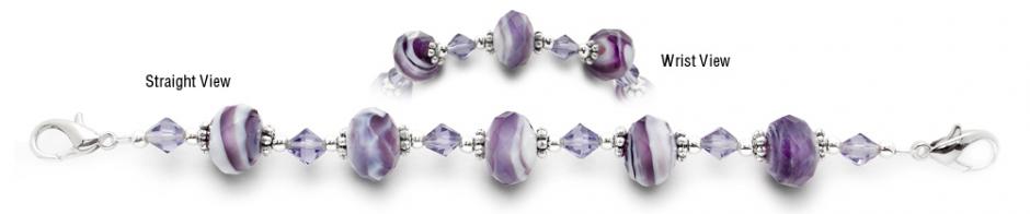 Beaded Medical Bracelet Designer Bead Medical Bracelets Purple Mountains 0770