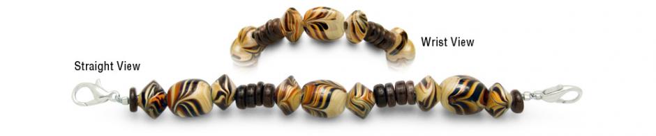 Beaded Medical Bracelet Designer Bead Medical Bracelets Cafe au Lait 0793