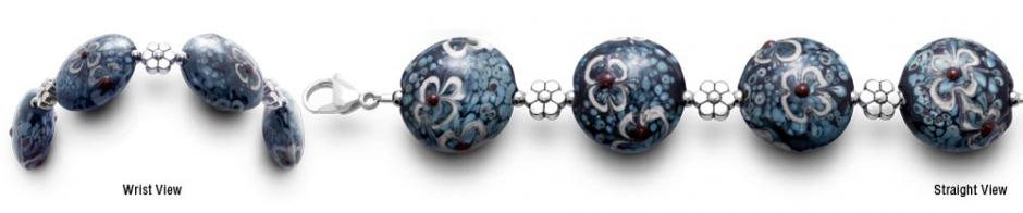Beaded Medical Bracelet Designer Bead Medical ID Bracelets FleurBleue 0844