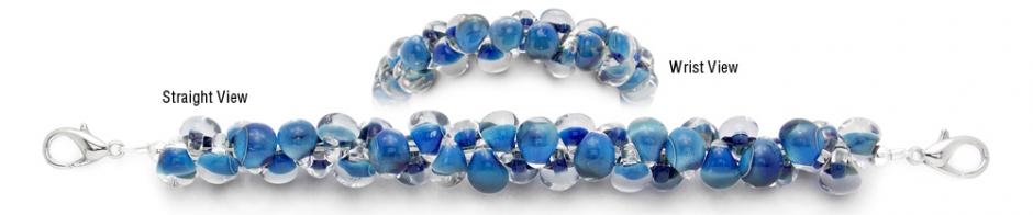 Beaded Medical Bracelet Designer Bead Medical Bracelets Blue Hues 2050