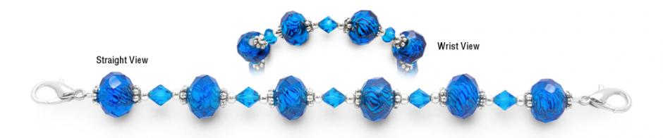 Beaded Medical Bracelet Designer Bead Medical Bracelets Blue Moon 0869