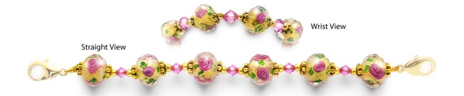 Beaded Medical Bracelet Designer Bead Medical Bracelets Hope Springs Pink 0881