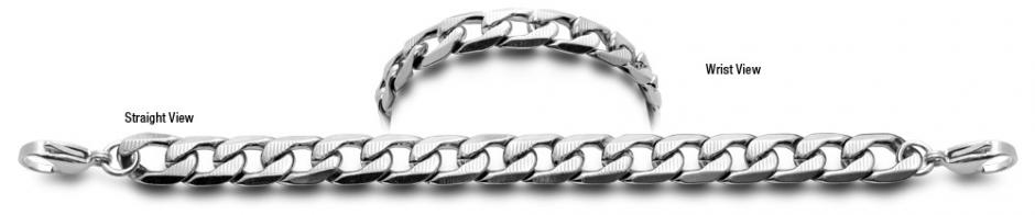 Stainless Medical Bracelet Designer Stainless Medical ID Bracelets Mozzano 0939