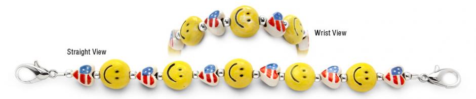 Beaded Medical Bracelet Designer Bead Medical Bracelets Patriot Smiles 0978