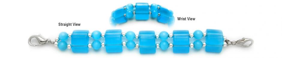 Beaded Medical Bracelet Designer Bead Medical Bracelets Eyes Have It-Aqua 1047