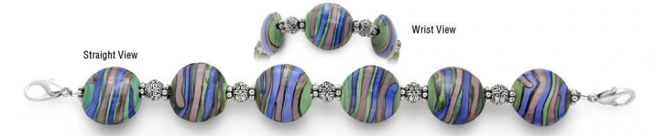 Beaded Medical Bracelet Designer Bead Medical Bracelets Sea Waves 1075