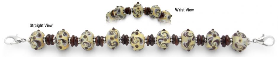 Beaded Medical Bracelet Designer Bead Medical Chocolate Parfait 1126
