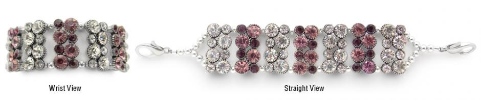 Rhinestone Medical Bracelet Designer Rhinestone Medical Bracelets Purple Bling 1144