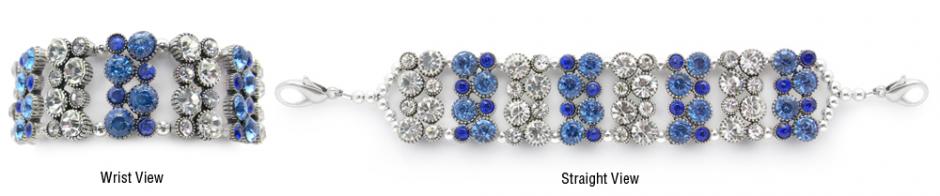 Rhinestone Medical Bracelet Designer Rhinestone Medical Bracelets Blue Bling 1146