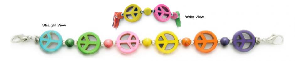 Beaded Medical Bracelet Designer Bead Medical Bracelets Peaceful World III 1205
