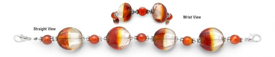 Beaded Medical Bracelet Designer Bead Medical Bracelet True Lava 1223