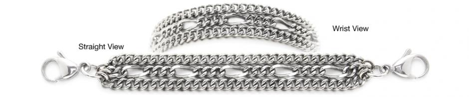 3-Strand Medical Bracelet Designer Stainless Medical Bracelets Espressivo 1231