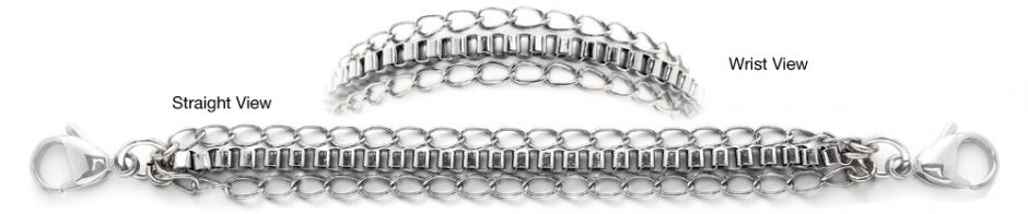3-Strand Designer Medical Bracelet Designer Stainless Medical Bracelets Bello 1235