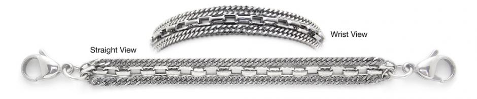 Ricchezza 1266 Designer Stainless Steel Medical Alert ID Bracelet