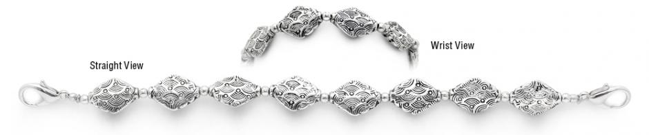 Beaded Medical Bracelet Designer Bead Medical Bracelets Silver Clouds 1283
