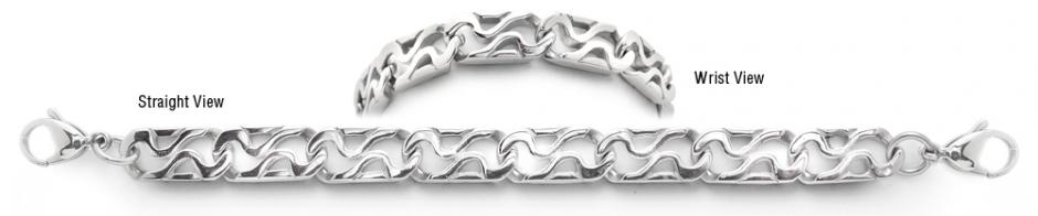 Designer Stainless Medical Bracelets Designer Stainless Medical ID Bracelets Onde di Resistenza 1310
