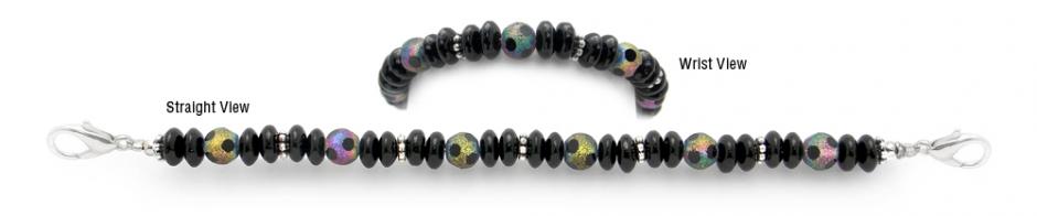 Beaded Medical Bracelet Designer Bead Medical Bracelets Black Rainbow 1524
