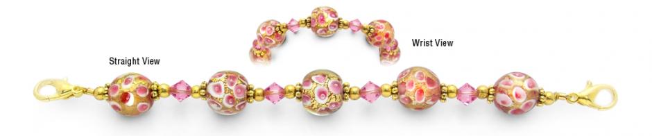 Fashion Bead Bracelets Designer Fashion Bead Medical ID Bracelets Blushing Radiance 1551