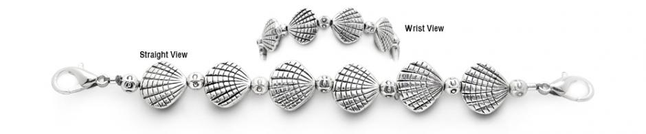 Beaded Medical Bracelet Designer Bead Medical Bracelets Silver by the Seashore 1569
