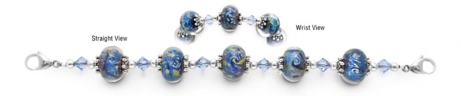Beaded Medical Bracelet Designer Bead Medical Bracelets Starry Night 1570