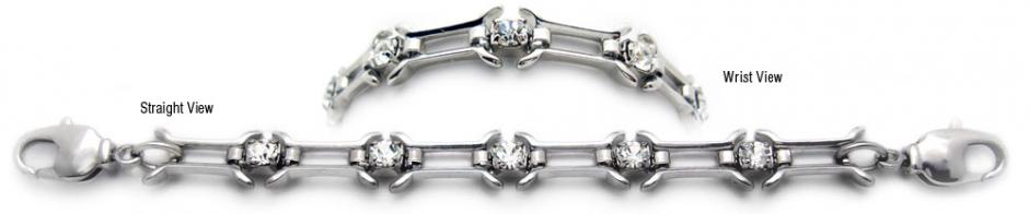 Designer Diamond-Silver Medical Bracelets Napoli 1593