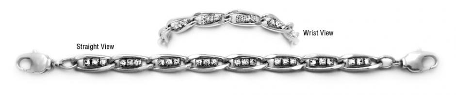 Designer Silver & Diamond Medical Bracelets Tritalia 1594