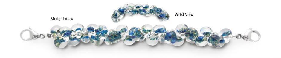 Blownglass Medical Bracelet Designer Bead Medical Bracelets Speckled Hatchling 1689