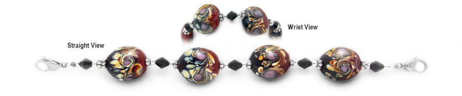 Beaded Medical Bracelet Designer Bead Medical Bracelets Flash of Color 1692