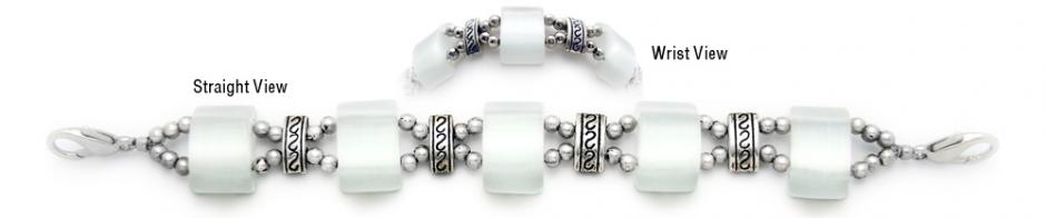 Beaded Medical Bracelet Designer Bead Medical Bracelets Mystique White 1697