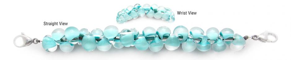 Blown glass Medical Bracelet Designer Bead Medical Bracelets Dew Drops 1702