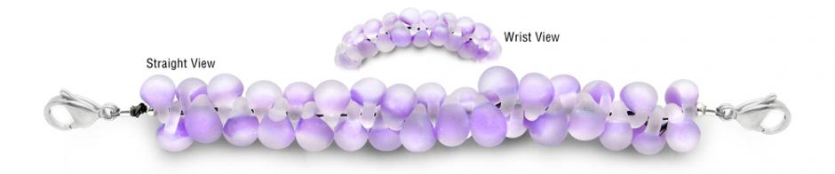 Blown glass Medical Bracelet Designer Bead Medical Bracelets Violet Serpent Skies 1704