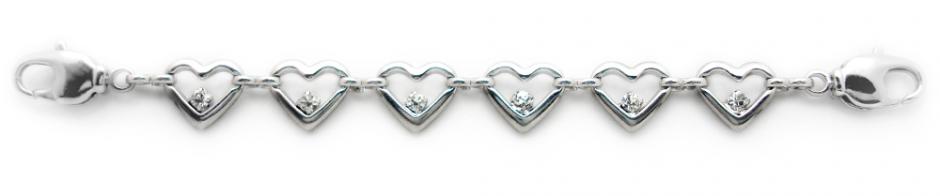 Silver-Diamond Medical Bracelet Designer Silver-Diamond Medical Bracelets Amore 1729