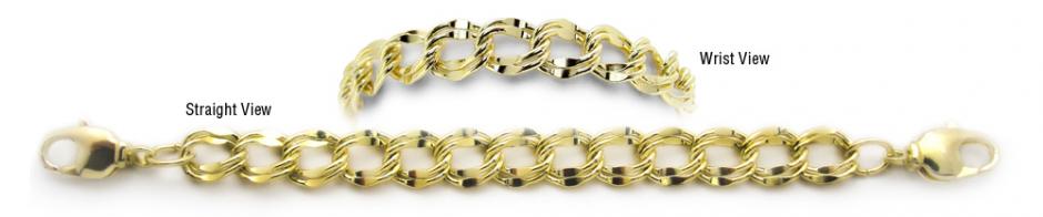 Designer Gold Medical Bracelets Sole Dorato Oro 1730