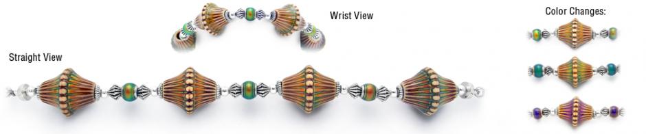 Mood Bead Medical Bracelet Designer Bead Medical Bracelets Bell Bottom MoodBling 1755