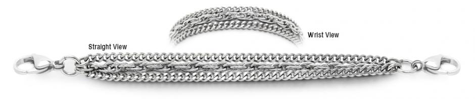 Stainless Medical Bracelets Designer Stainless Medical ID Bracelets Capelli D'argento 1782