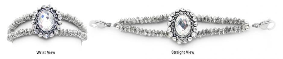 Crystal Medical Bracelet Designer Bead Medical Bracelets Victorian Ice Crystals 1795