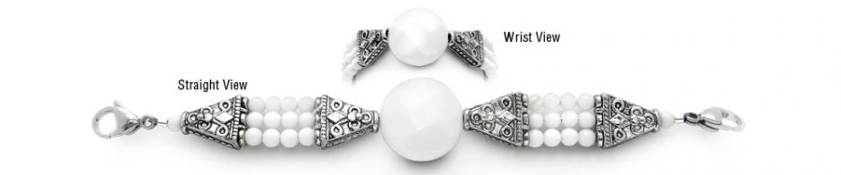 Designer Bead Medical ID Bracelet Burning White 1824 Designer Bead Medical ID Bracelet Burning White 1824