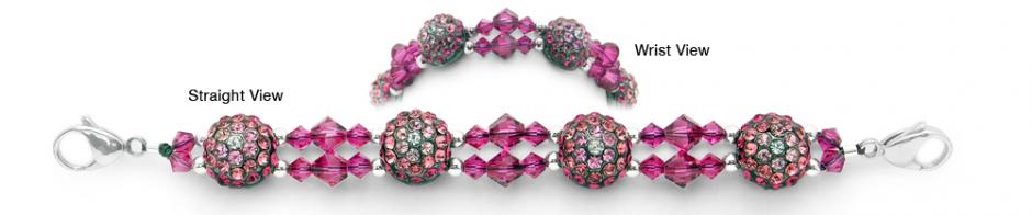 Rhinestone Medical Bracelet Rhinestone Medical Bracelets Delightful Domes-Violet 1878