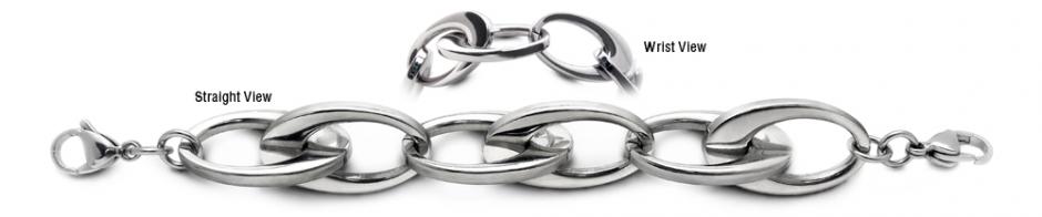 Stainless Medical Bracelet Designer Stainless Medical Bracelets Ovale Potente 1914
