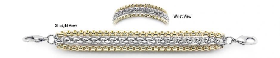 Gold-Silver Medical Bracelet Designer Gold-Silver Medical Bracelets Two Snowy Aspen 1924