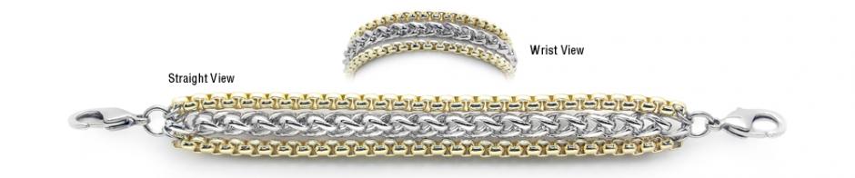 Designer Gold-Silver Medical Bracelets Two Snowy Aspen 1924