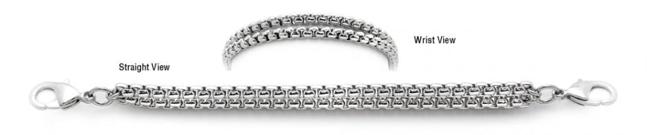 2-Strand Silver Medical Bracelet Designer Silver Medical Bracelets Winter Tracks 1925